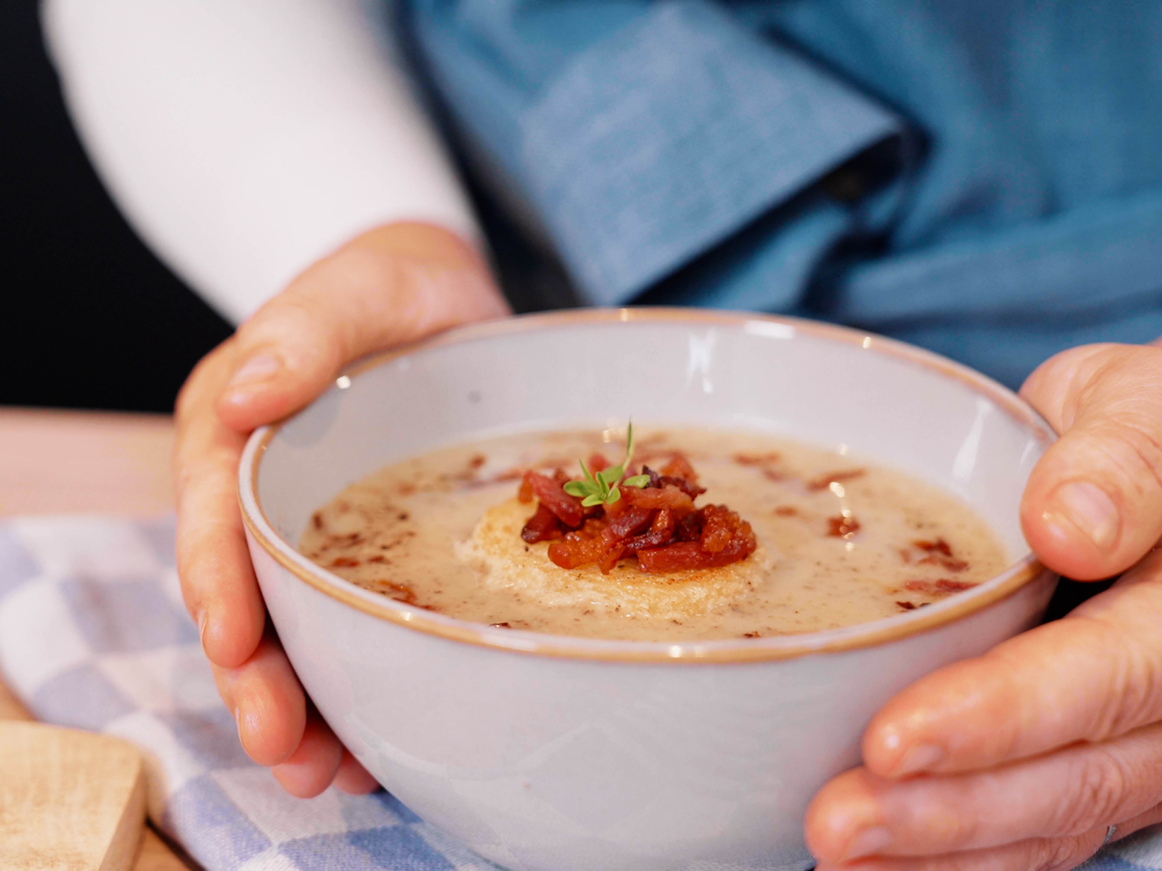 Soupe discount champignon lardon