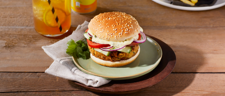 Thunfischburger mit Basilikum-Zitronenmayonnaise